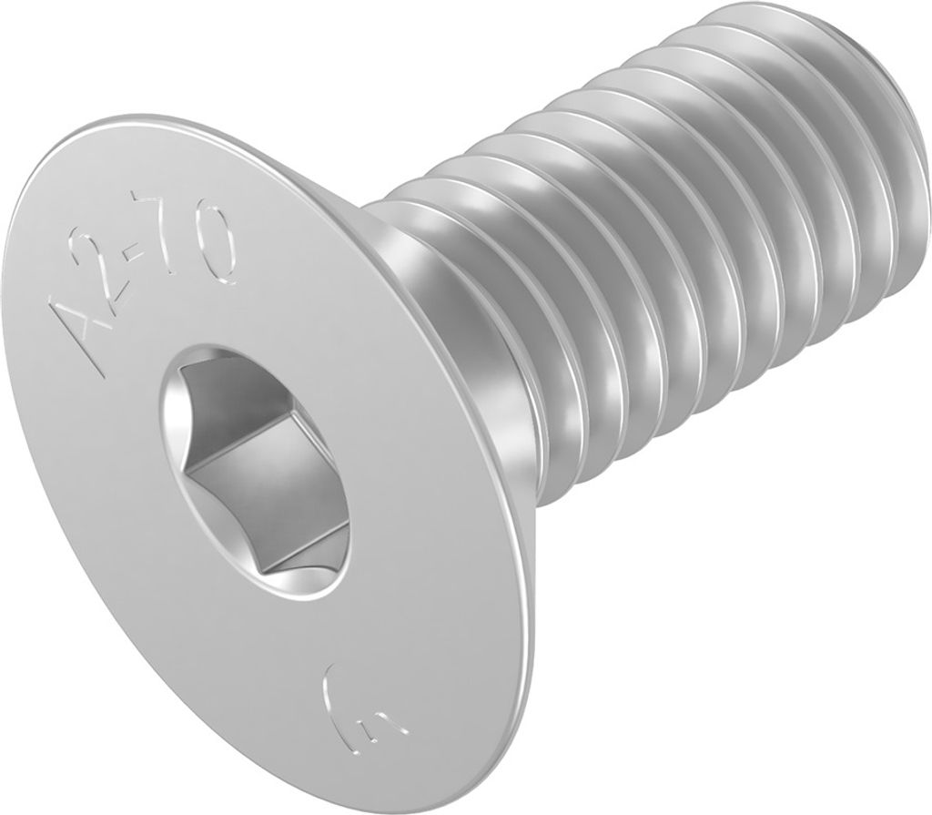 SECCARO Senkschraube M6 x 14 mm, Edelstahl V2A VA A2, DIN 7991 / ISO 10642, Innensechskant, 20 Stück
