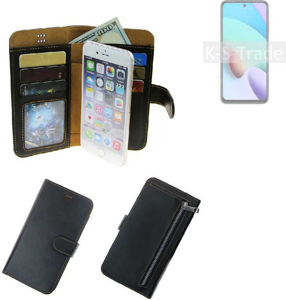 K-S-Trade Schutz Hülle kompatibel mit Xiaomi Redmi 10 2022 Klapphülle Case Phone cover Slim Handytasche Handy Hülle schwarz aus Kunstleder (1 Stk)