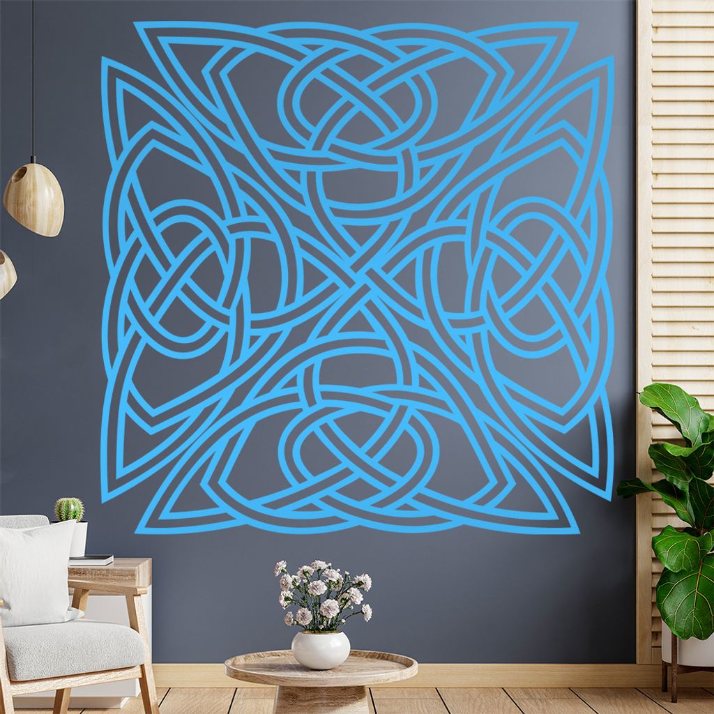 keltischer Knoten - Knotenmuster Wandtattoo in 6 Größen - Wandaufkleber Wall Sticker - Dekoration, Küche, Wohnzimmer, Schlafzimmer, Badezimmer