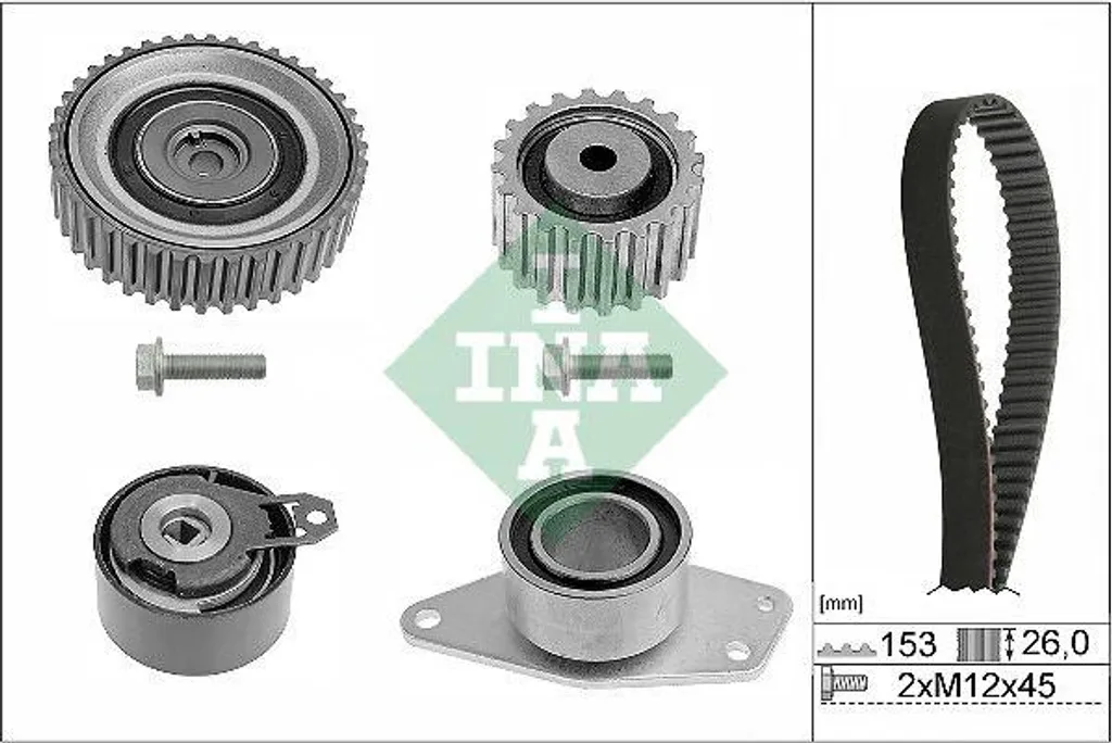 Kit distribution INA 530 0194 10 haute résistance pour Renault Scenic