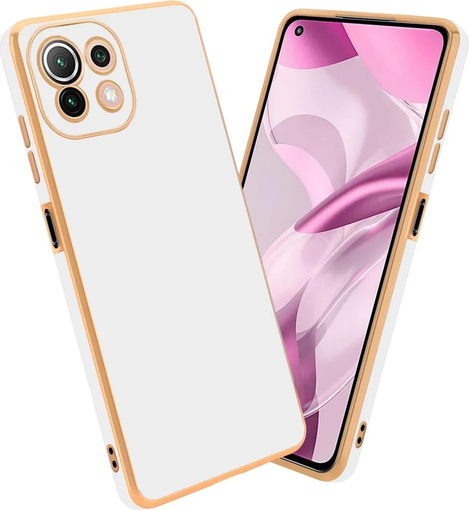 Cover Xiaomi Mi 11 Lite 5G Oro e Bianco Lucido - Custodia Chic Cadorabo