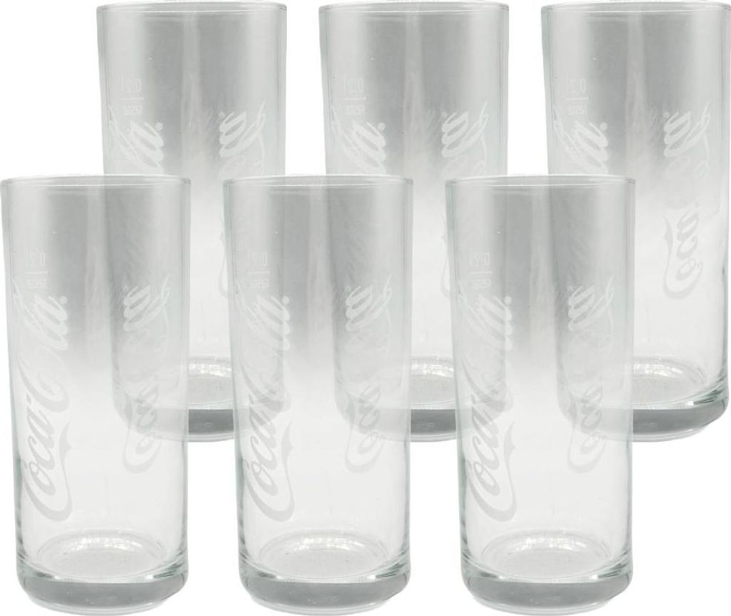 Original Coca-Cola Gläser 0,2l geeicht - 6er Set Produktbild 
