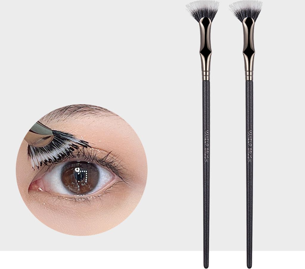Wimpernbürste, kein Ausfallen, leicht zu reinigen, weiche, dichte Borsten, Curling-Wimpern, flacher Kopf, gefaltete, fächerförmige Wimpernverlä...