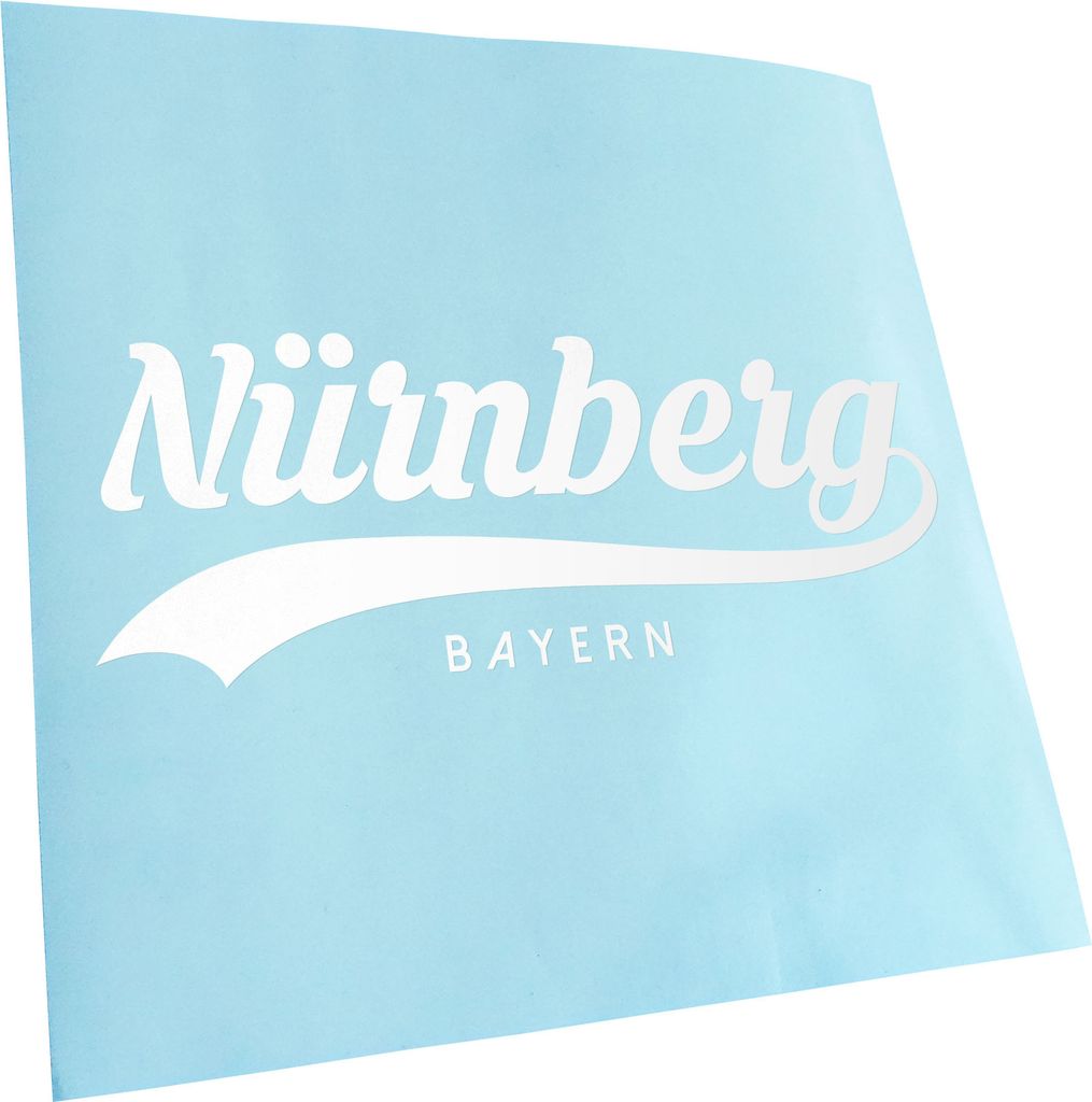 Kiwistar - Autoaufkleber - Nürnberg Bayern - Weiss - 40x15cm - Aufkleber für Auto, Laptop, Fahrrad, LKW, Motorrad mehrfarbig JDM Decal Racing