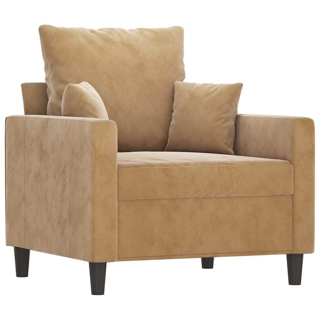 "WINTER SALE"Relaxsessel - elegantes Design - Couchsessel - Einzelsofa - Braun 60cm Samt - 78x77x80cm - Klassische Sofas NeuMöbel265262