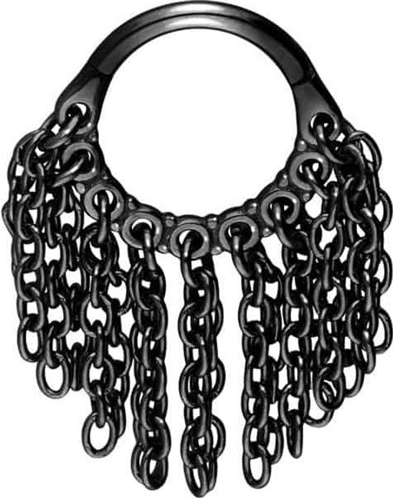 Ohrpiercing, Nasenpiercing, Septum Piercing Chirurgenstahl Segmentring Clicker KETTENVORHANG