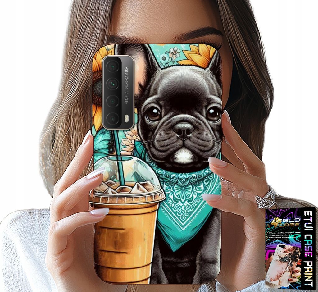 Fall Für Huawei P Smart 2021 - Bulldogge Coffi Liebe, Sonnenblumen, Psi Fall