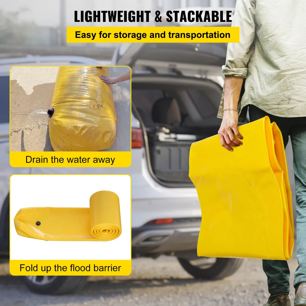 Sac de dérivation d'eau PVC étanche 7,3m réutilisable haute résistance