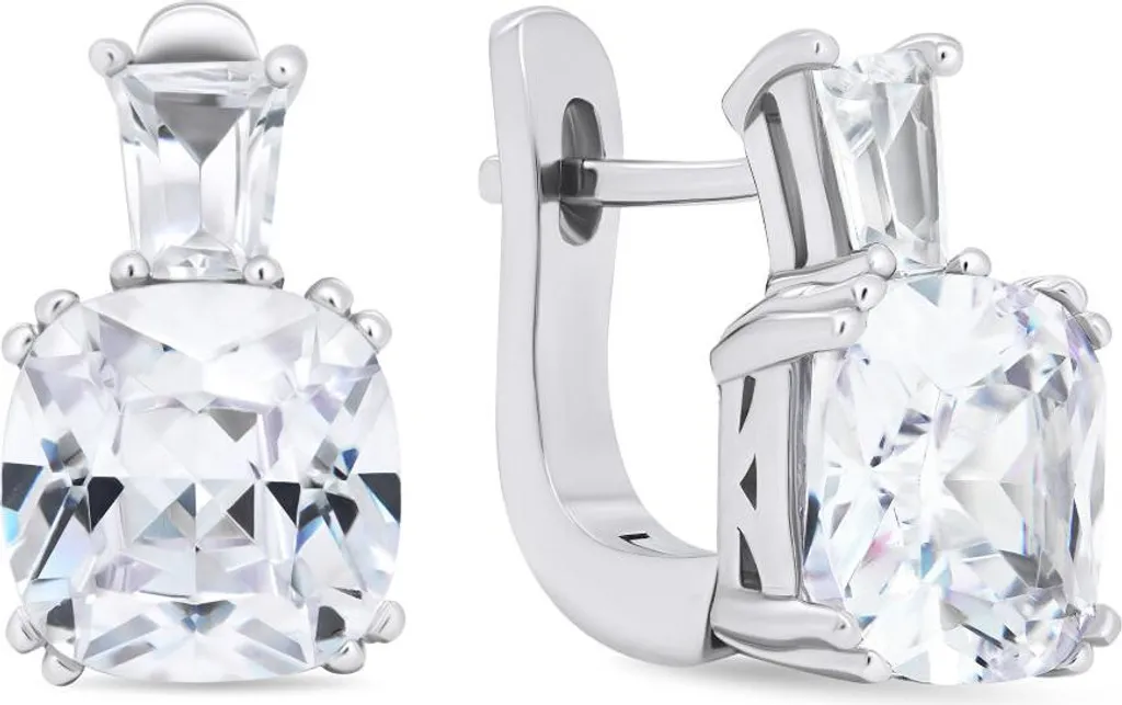 Boucles d'oreilles argent 925 avec zircons - Éclat diamant durable