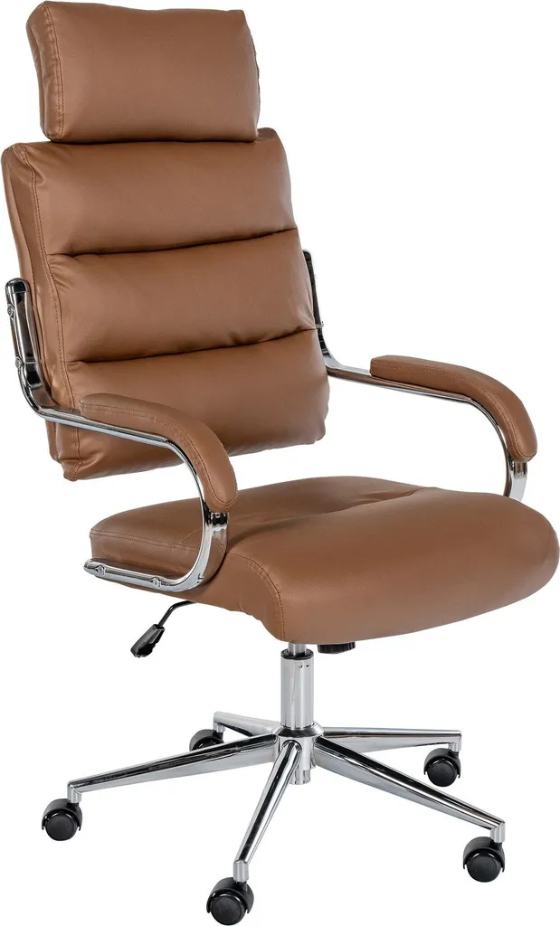 Sedia Da Ufficio Ergonomica CLP Hakon Con Braccioli E Telaio Cromato – Moderna, Stabile E Anti-graffio!