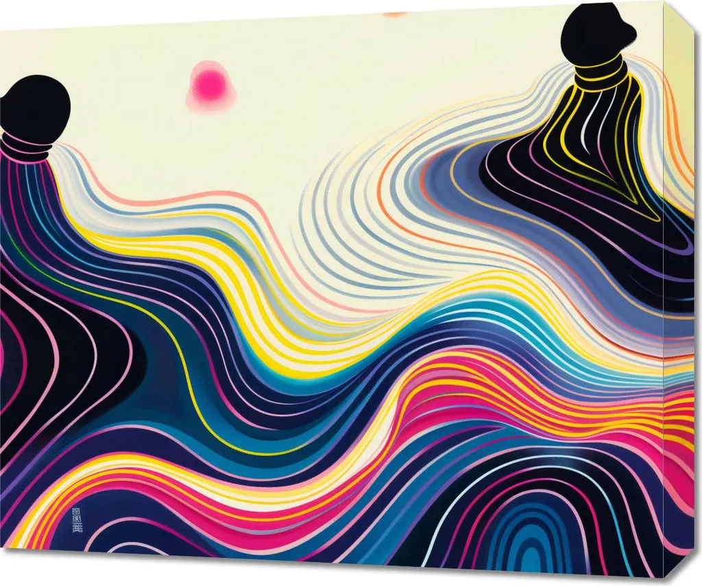 Quadro Moderno Specchio d'acqua 60x50 | Decorazione Parete Elegante - 1