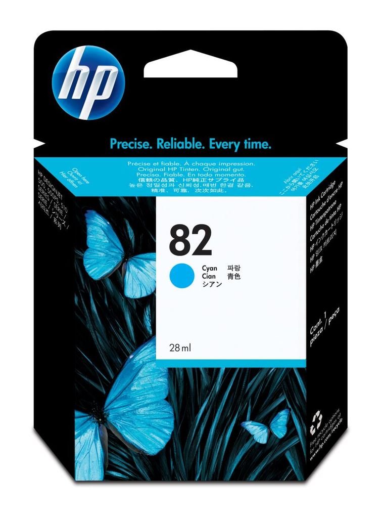 HP 82 28-ml Cyan DesignJet Ink Cartridge, HP DesignJet 500, Produktbild 