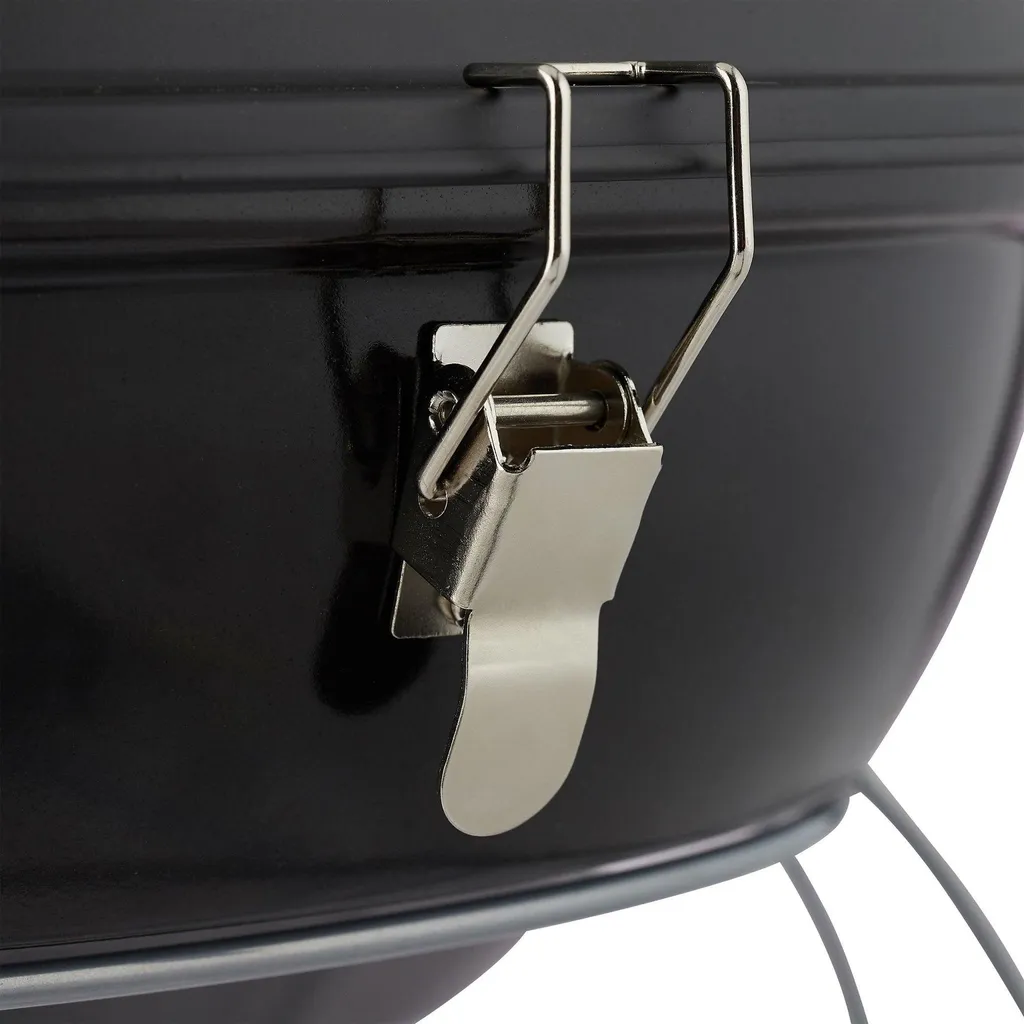 Gril à boules portable en acier émaillé noir pour barbecue nomade - 8