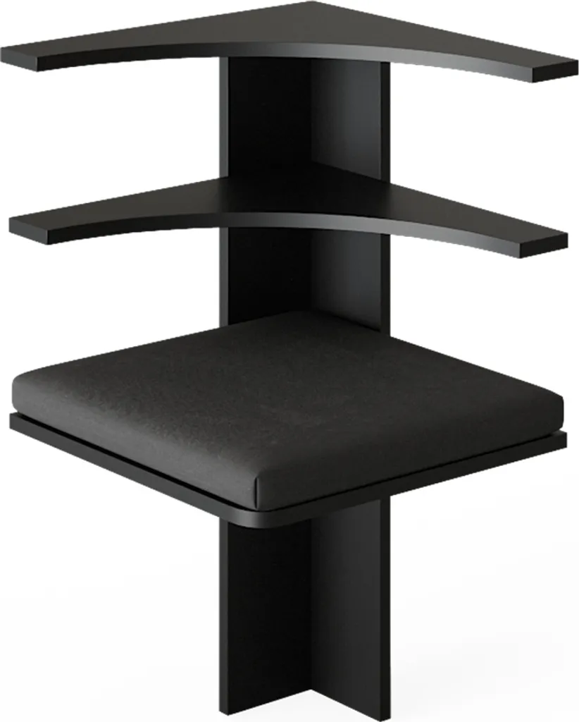 Banc d'angle Vicco Roman Noir idéal pour gagner de la place en cuisine