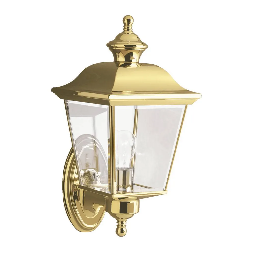 Applique Extérieure Bay Shore Kichler en Laiton Poli 1xE27 IP44 39cm