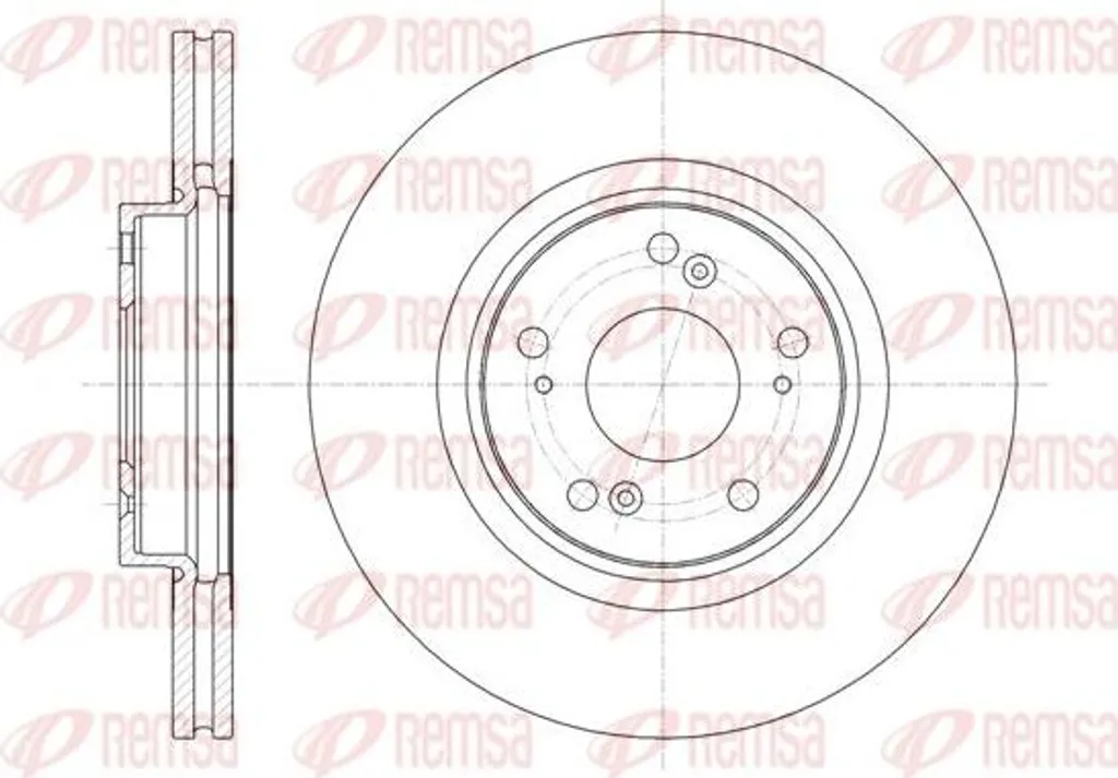 Disque de frein REMSA 61359.10 stop vibrations pour Honda Accord OE