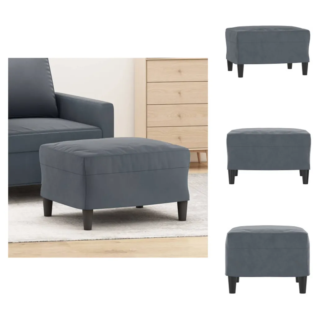 Must-Have Arredo: Sgabello Velluto vidaXL Grigio Scuro 60x50
