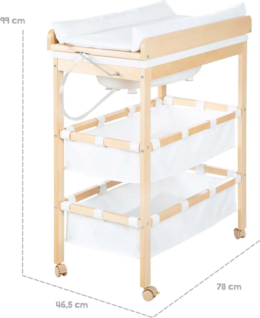 Table à langer avec baignoire coulissante Roba 1251 pour nourrisson - 3