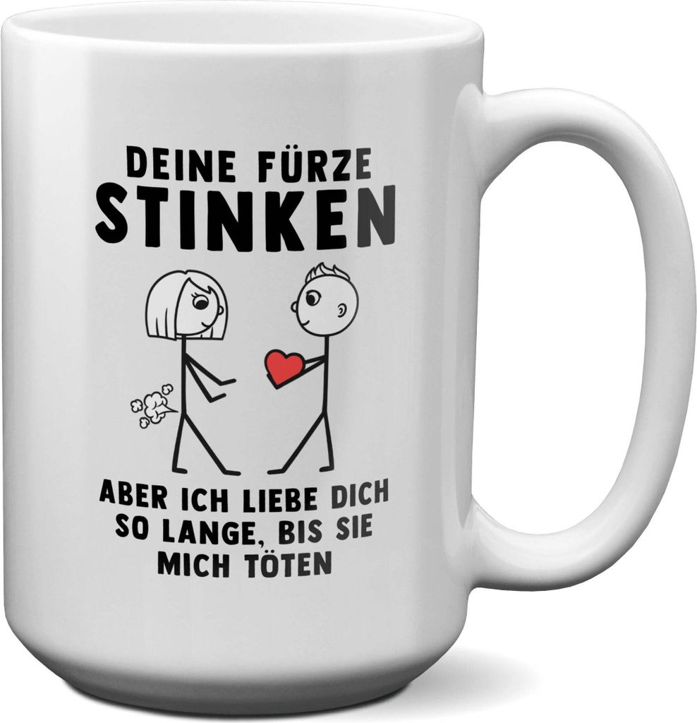 22Feels XL Tasse Frauen Jahrestag Geschenk Hochzeitstag Ehefrau Freundin Deine Fürze Stinken Kaffetasse Erster Hochzeitstag Valentinstag für Sie ...