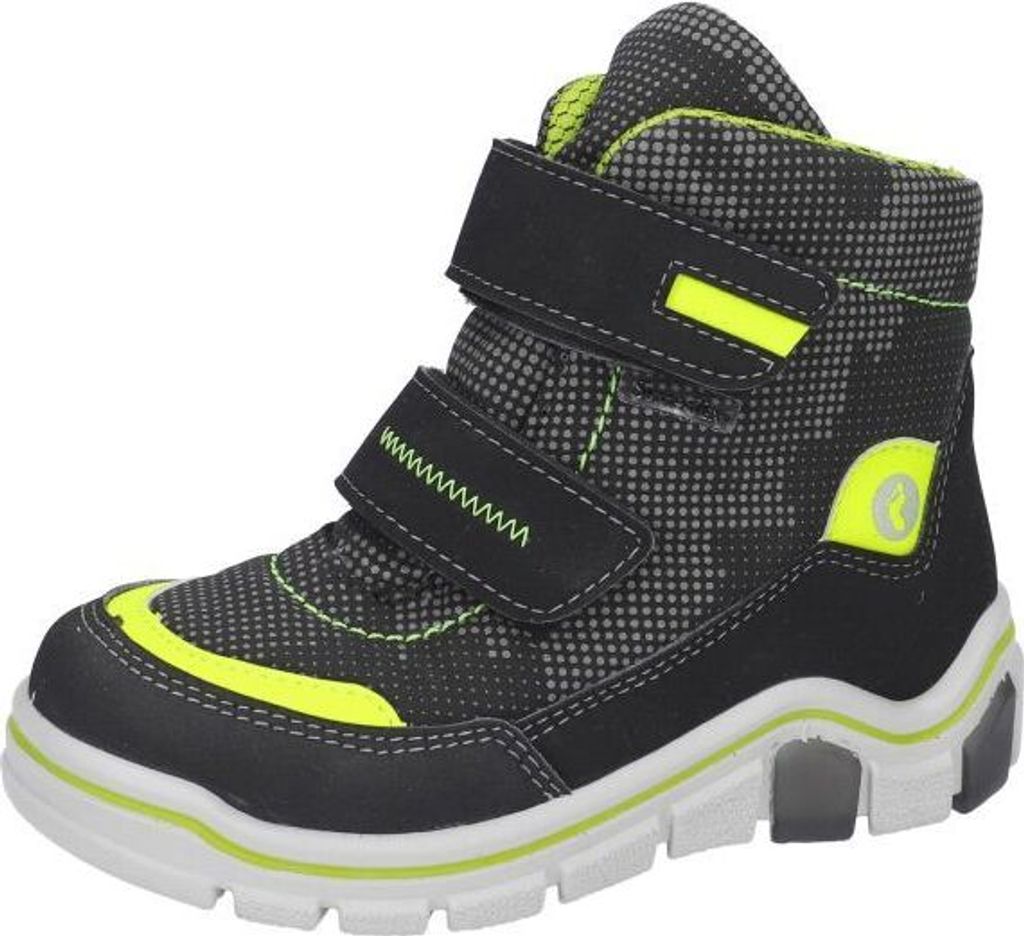 RICOSTA trendstarke Boots CALIX von PEPINO mit robuster Sohle HighTech/Textil Klettverschluss Warmfutter Jungen schwarz Größe 26