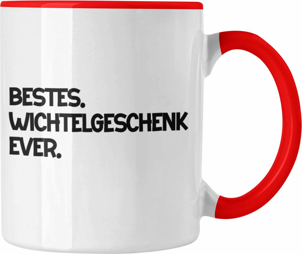 Trendation - Wichtelgeschenk für Frauen Kollegen Geschenk Wichteln Weihnachten Bestes Wichtelgeschenk Ever Xmas Schrottwichteln (Rot)