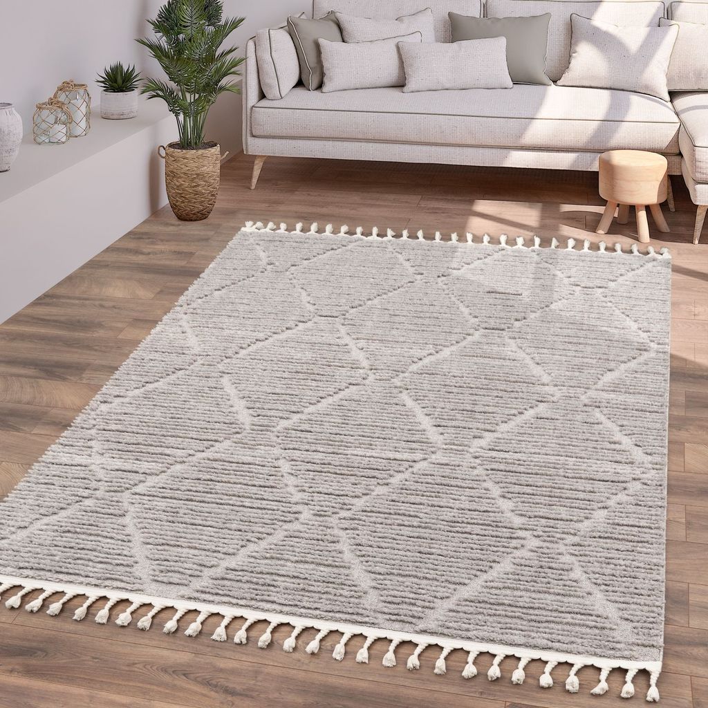 Wohnzimmer Teppich Handgewebt Ethno Style
