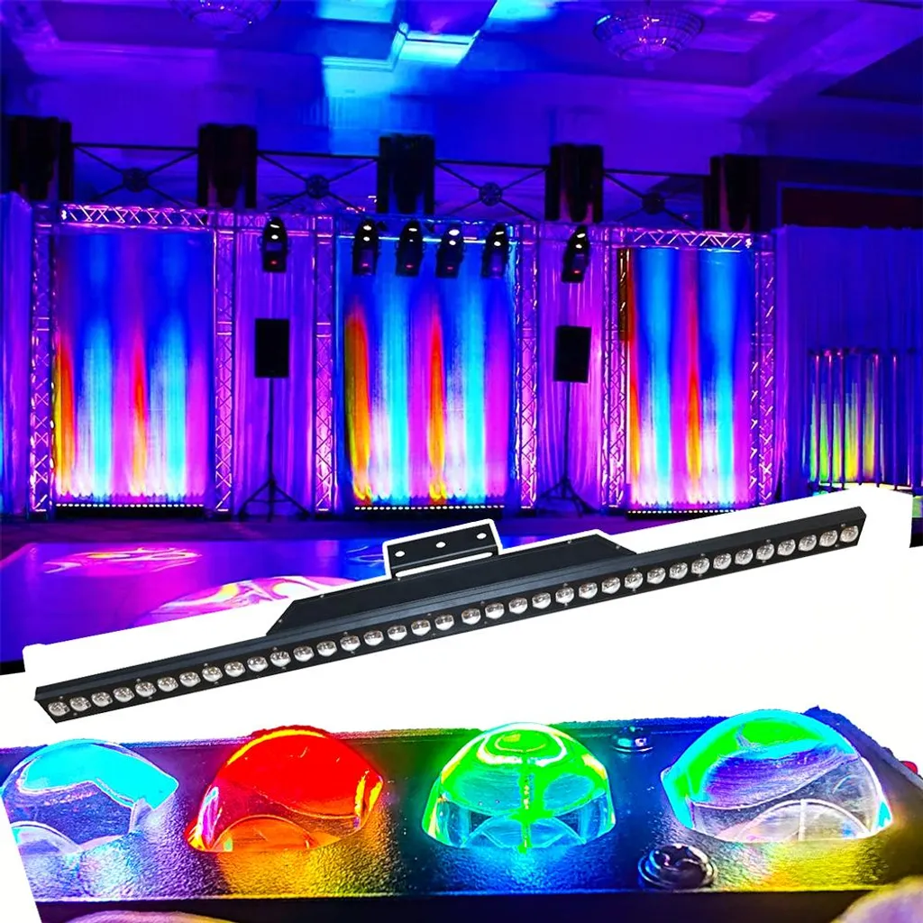 Spot de Scène LED RGB DMX Noir Format Compact avec Connectique EU