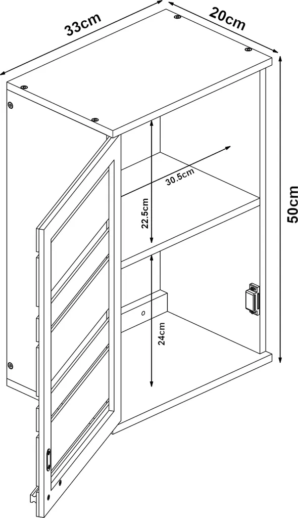 Armoire murale Epind bambou anti-humidité pour ranger sans encombrer le sol