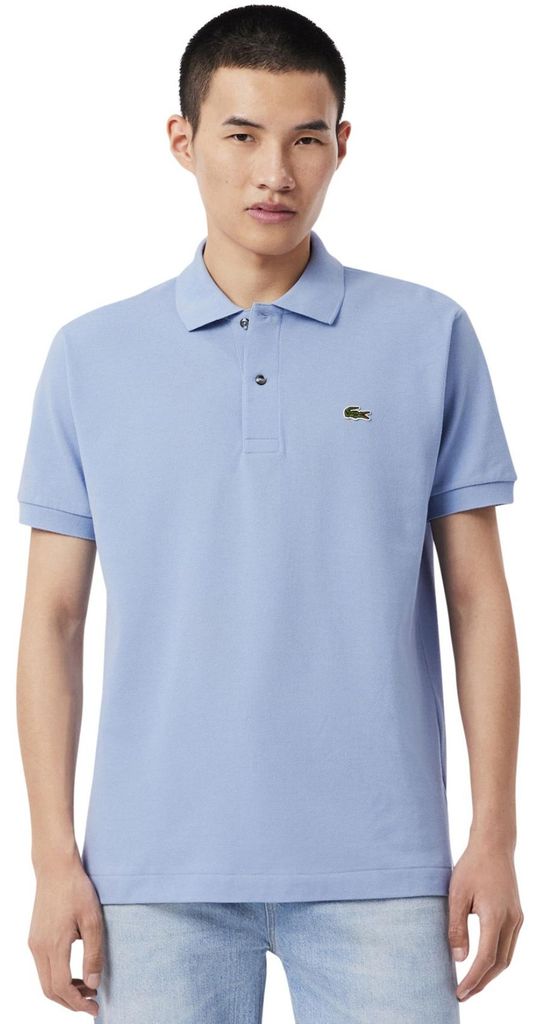 Polo Lacoste bleu clair à deux boutons Image du produit 