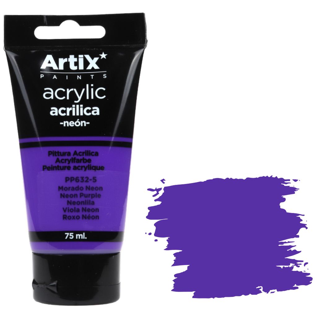 Acrylfarbe NEON PURPLE Artix PP632-5, 75ml