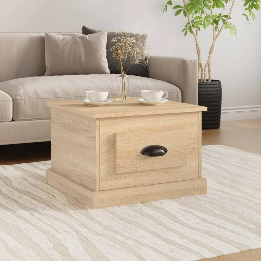 Tavolino Salotto Rovere Sonoma 50x50 - Soluzione Salvaspazio Moderna
