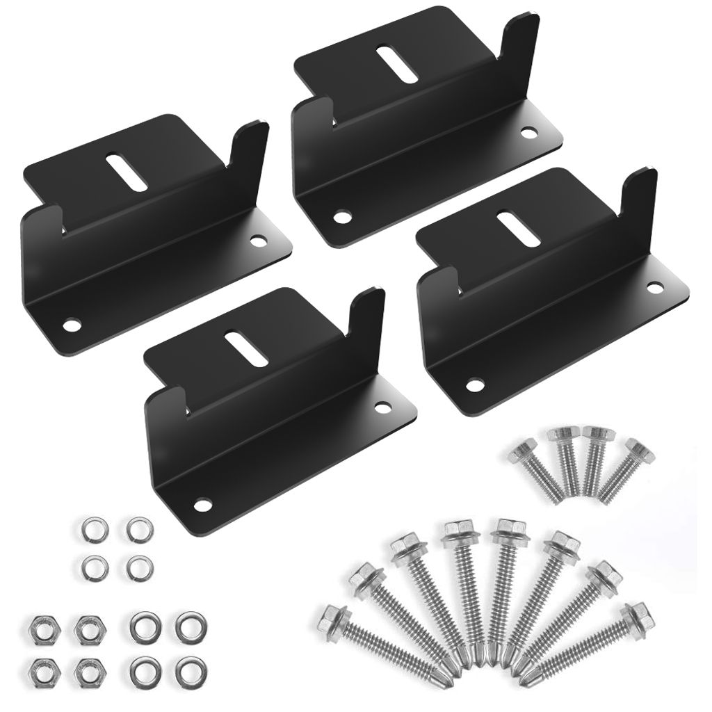 set di 4 staffe per pannelli solari in alluminio con Immagine del prodotto 