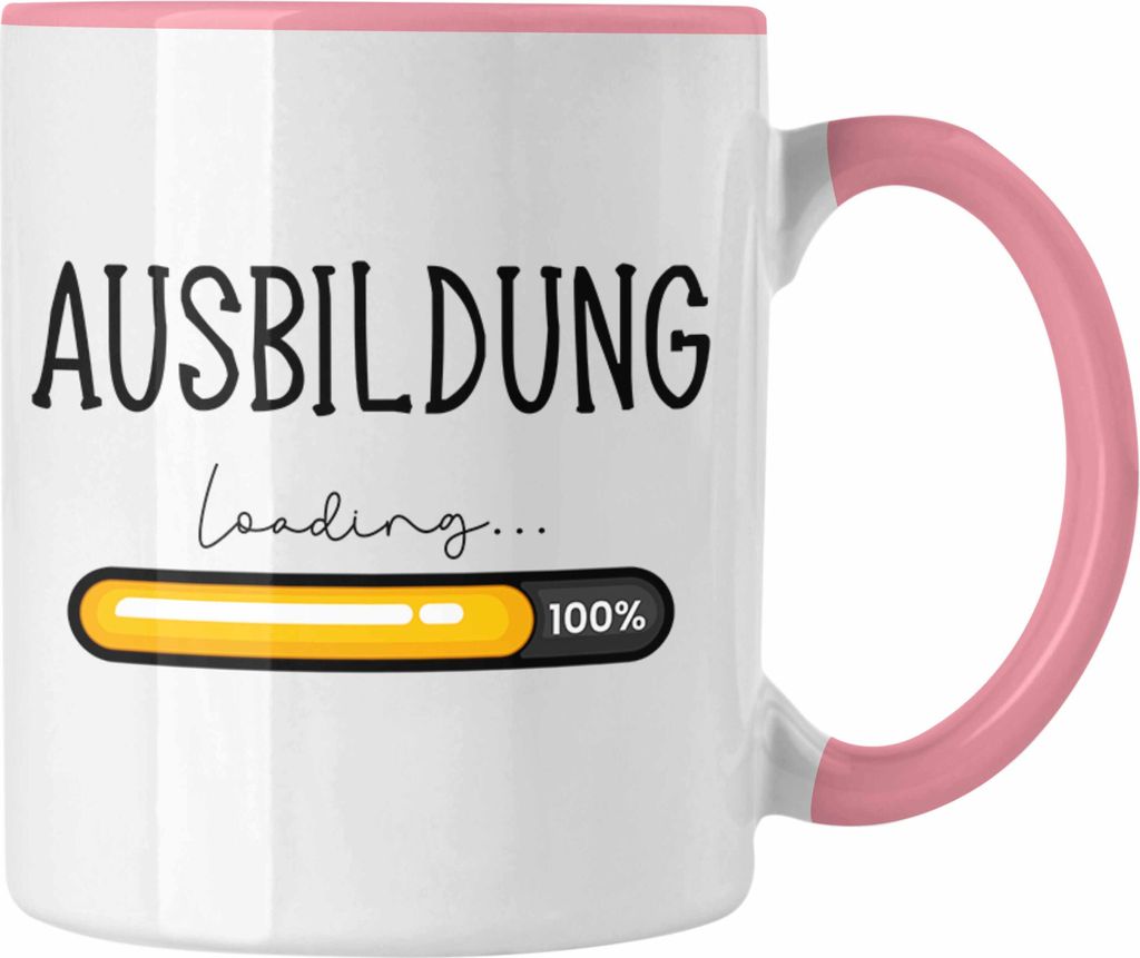 Trendation - Ausbildung Loading Bestanden Geschenk Tasse Geschenkidee Bestandene Prüfung Abschluss 2023 Lustiger Spruch (Rosa)