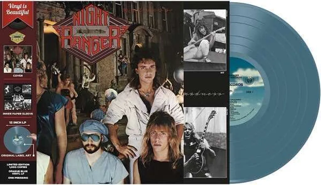 Vinyle Rock Night Ranger Midnight Madness Disque Bleu en Édition Limitée