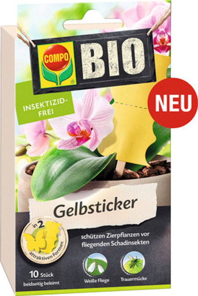 Gelbsticker gegen Pflanzenschädlinge COMPO  Leimfallen 10 Produktbild 