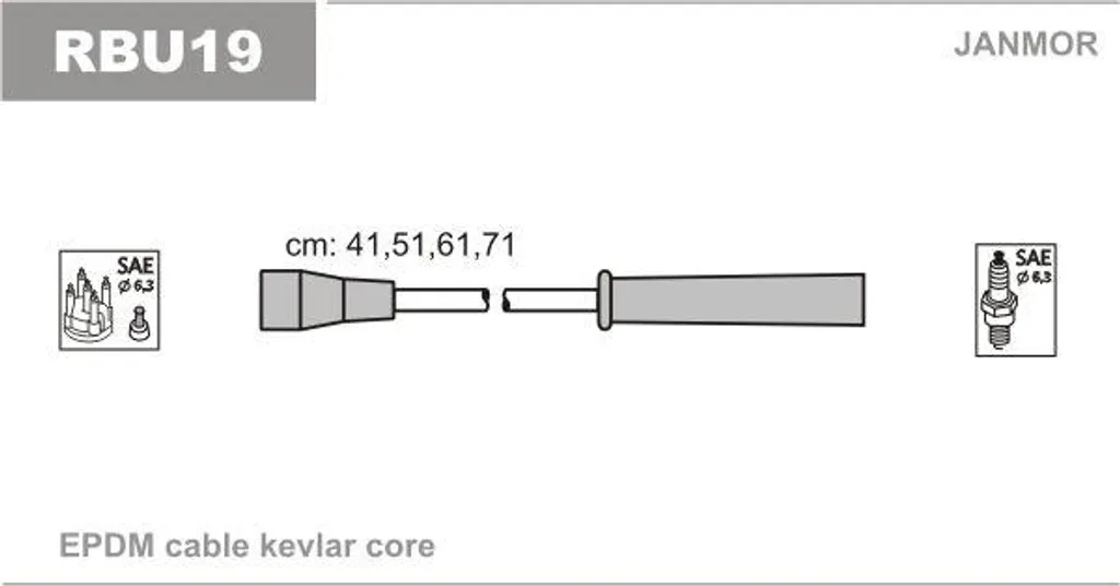 Set Cavi Accensione JANMOR RBU19 Renault Megane 7700866923 OE