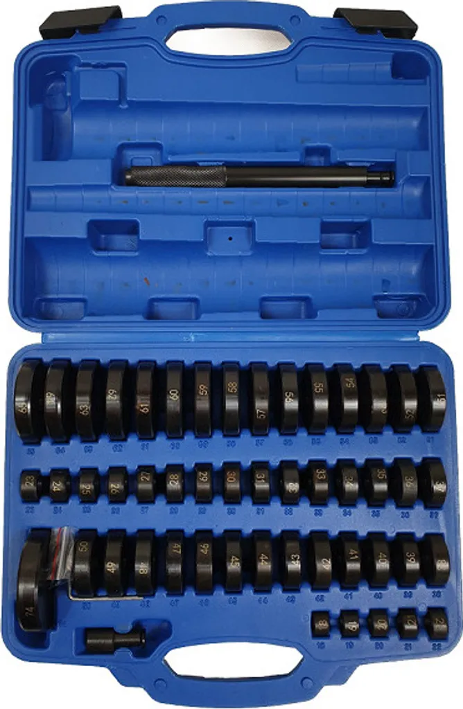Kit 52 Adaptateurs de Presse Extracteurs de Coussinets 18-74mm Argent
