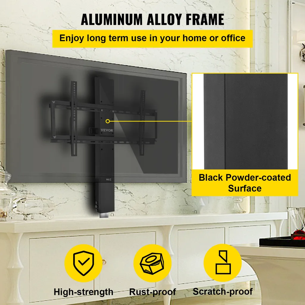 Ascenseur TV Électrique Ajustable 500mm avec Télécommande et Course 20" - 5