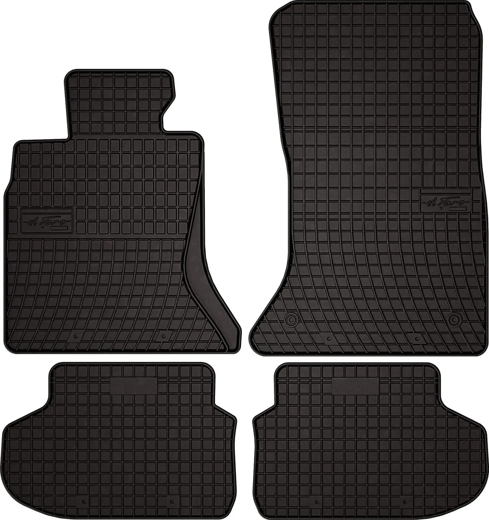 Kit 4 Tappetini Gomma Su Misura BMW 5 F11 FL Touring 2013-2017 Neri
