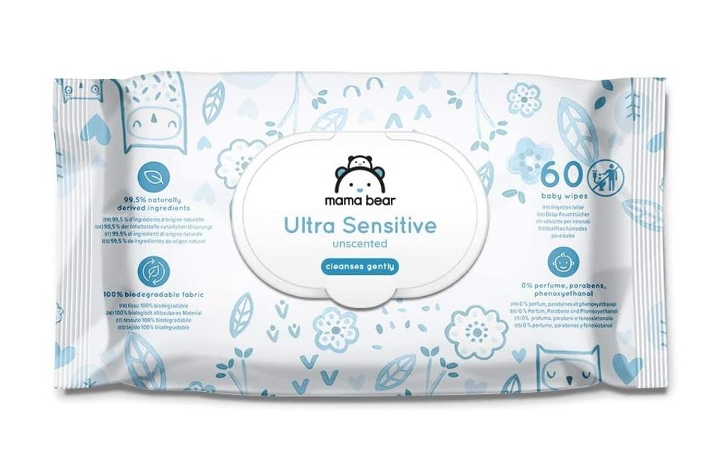 Mama Bear, Ultra Sensitive, Chusteczki nawilzane dla Zdjęcie produktu 