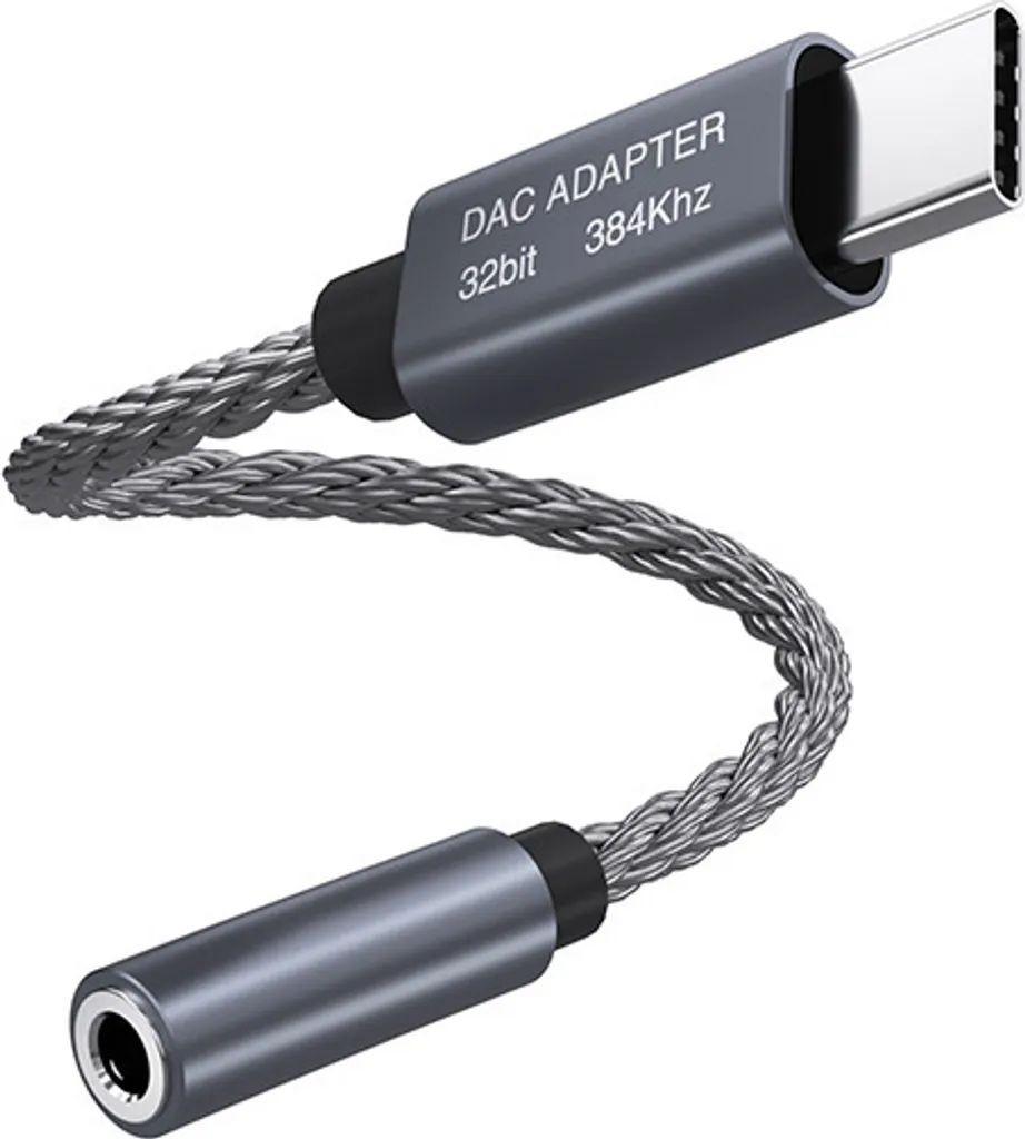 INF Cavo Audio USB C a Jack 3.5mm - DAC 32 bit per Audio Hi-Fi