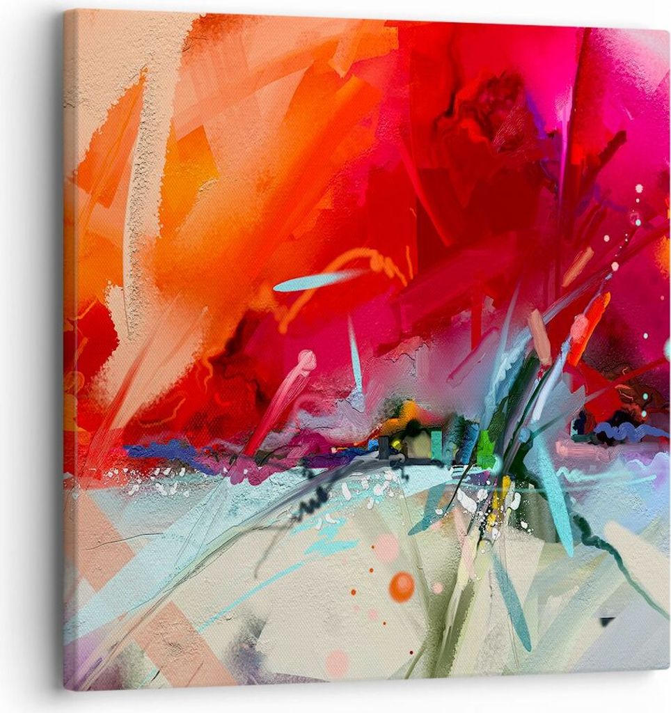 Bild auf Leinwand - Leinwandbild - Abstraktion modern - 30x30cm - Wand Bild - Wanddeko - Wandbilder - Leinwanddruck - Bilder - Kunstdruck - Wanddek...