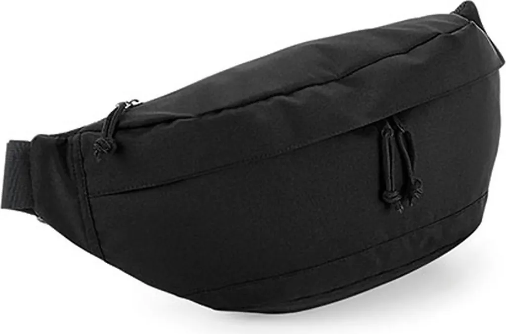 Marsupio Oversize BagBase BG143 Nero 6L | Poliestere 300D Resistente