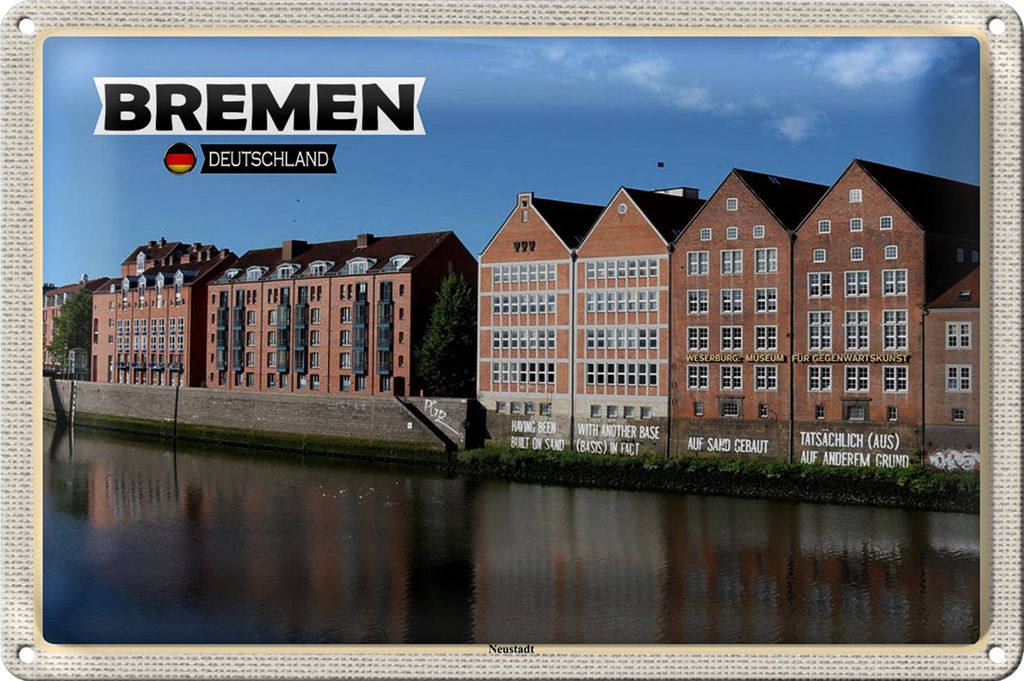 Blechschild Städte Bremen Deutschland Neustadt 30x20cm