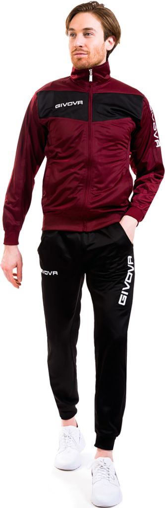 3XL dunkelrot/schwarz (granata/nero) | Givova Tuta Visa Trainingsanzug
