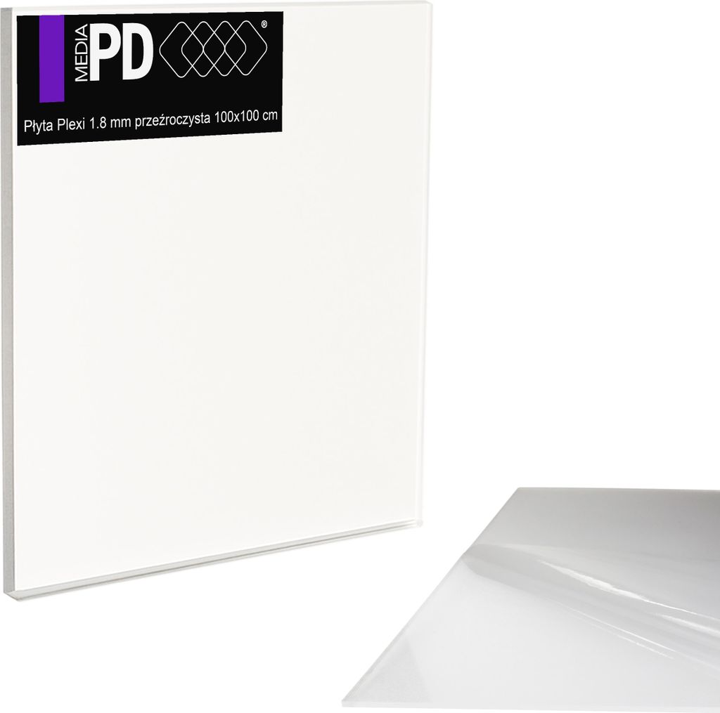 Plexisklo číre 100x100 cm (Hrúbka 1,8 mm) – Priehľadná Obrázok produktu 