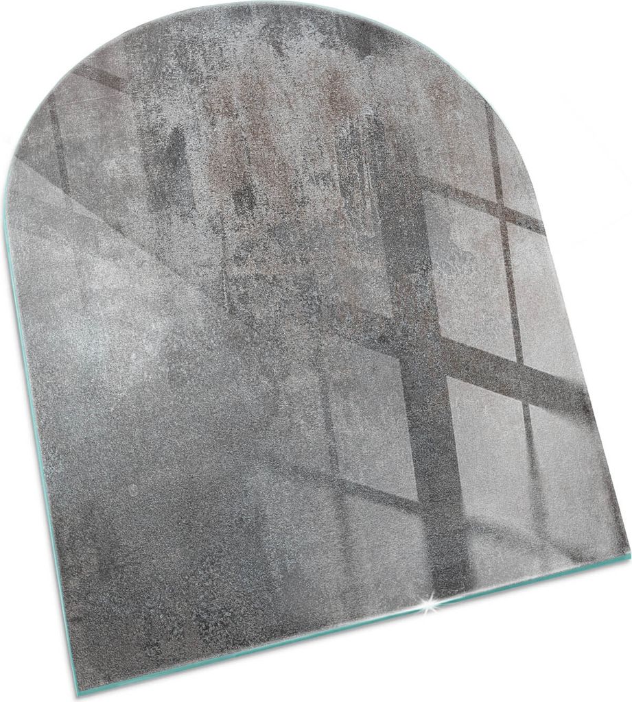 Raue Oberflächentextur – Glasbodenplatte für – Kaminofen – Kaminplatte Glas – Schutzglas – Funkenschutzplatte –Glasbodenplatte Feuerf...