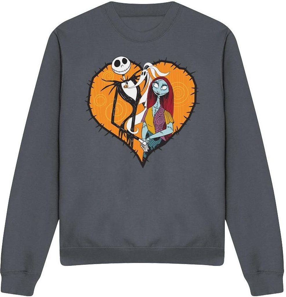 The Nightmare Before Christmas - Sweatshirt für Herren/Damen Uni TV3613 (XXL) (Holzkohle)