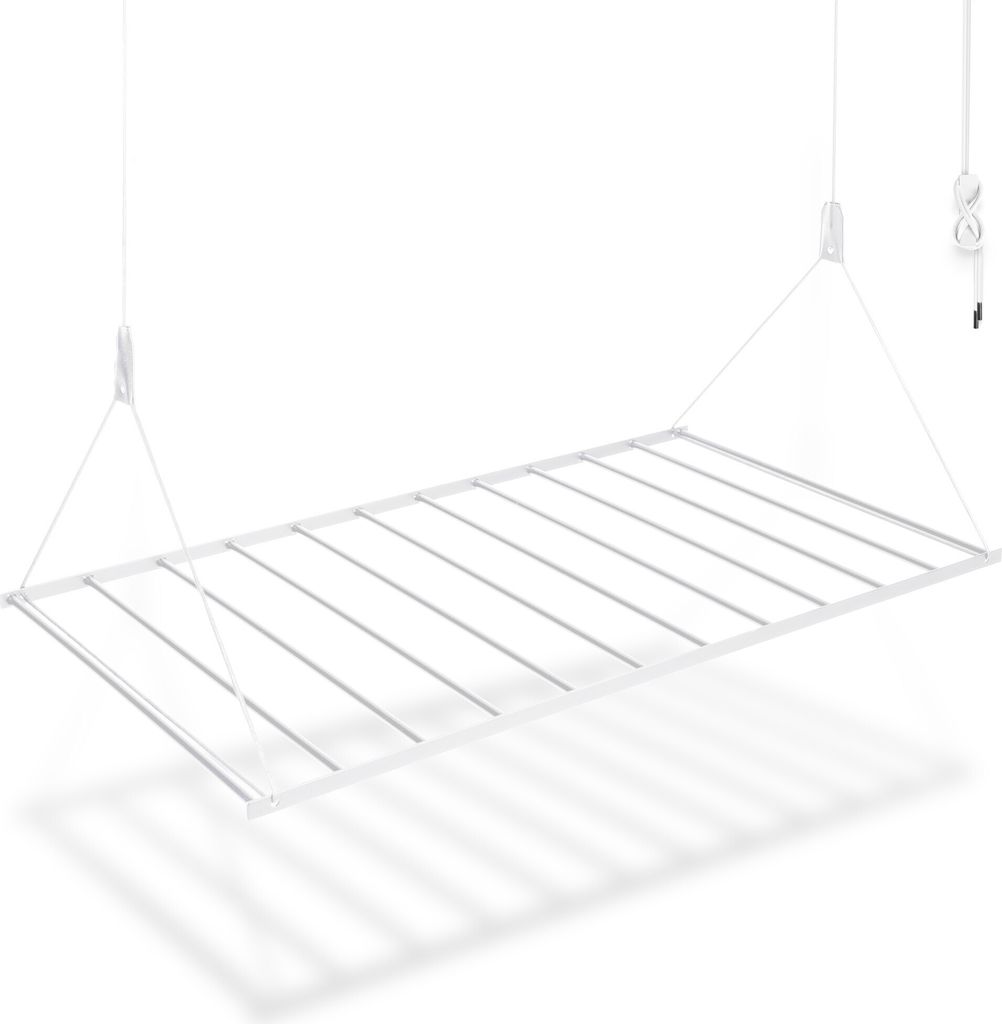 Natural Goods Berlin platzsparender Wäscheständer SWING, Deckenwäscheständer aus Stahl ,Wäscheständer, Deckenwäschetrockner raumsparendem, W...