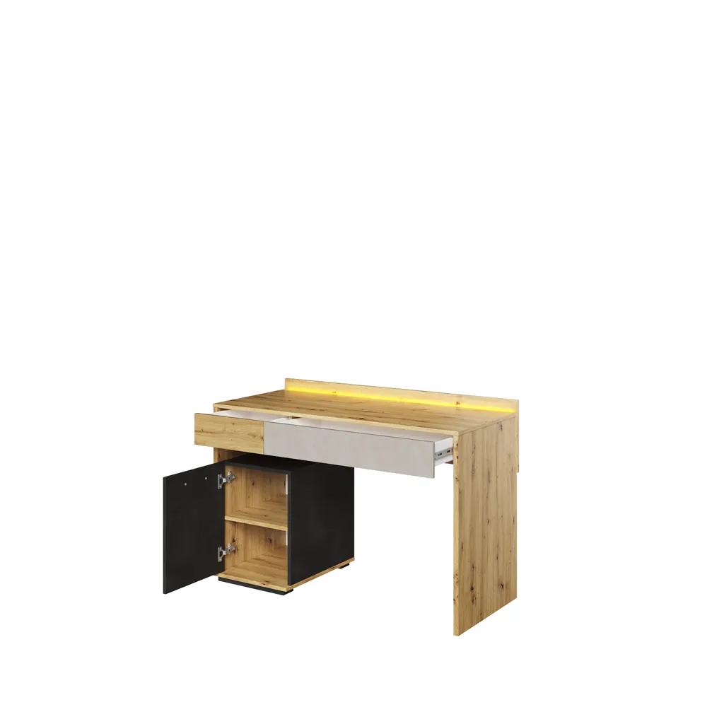 Bureau Informatique QUBIC 8 pour Télétravail avec Éclairage Intégré